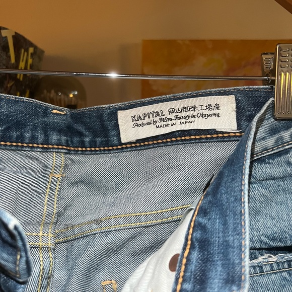 Kapital Distressed and Embroidered Jeans - Picture 6 of 8